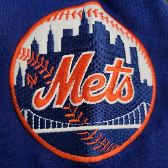 '47 New York Mets Trifecta 47 Shortstop Pullover Men Hoodie XL Blue/Orange New - Picture 7 of 11